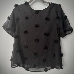 Roolee Black Pom Pom Top